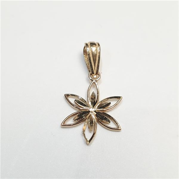 14K  DIAMOND CUT PENDANT