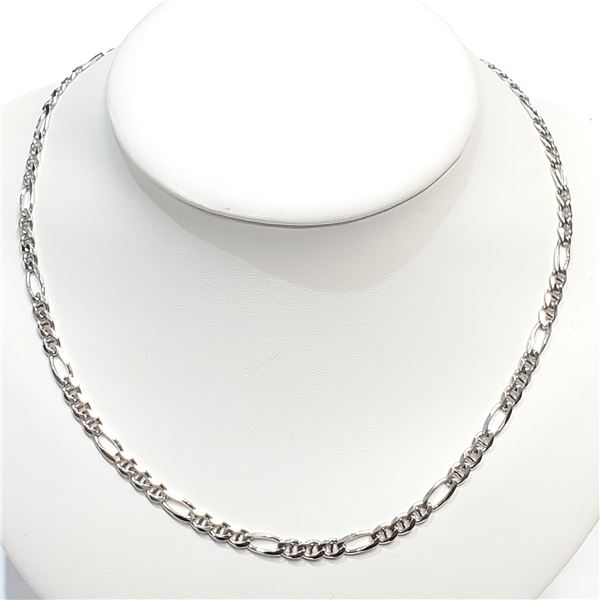 SILVER 18" 15G RHODIUM PLATED NECKLACE