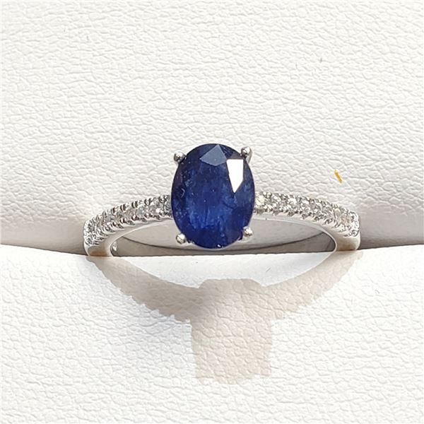 SILVER SAPPHIRE(1CT) RING SIZE 7