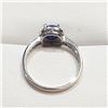 Image 2 : SILVER SAPPHIRE RING SIZE 7.5