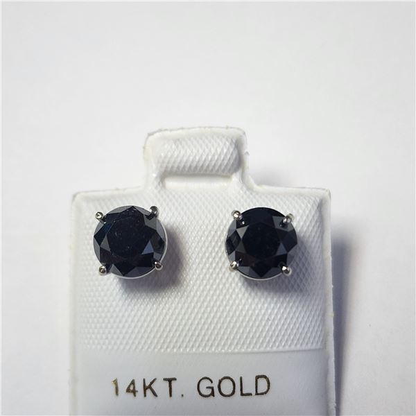 14K  BLACK DIAMOND(2.6CT) EARRINGS