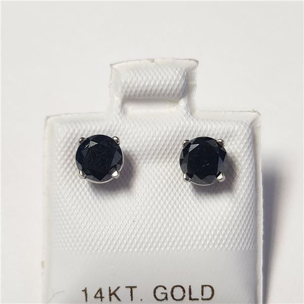 14K  BLACK DIAMOND(1.5CT) EARRINGS