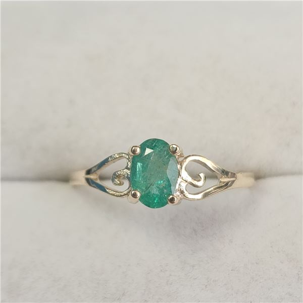 10K  EMERALD(0.45CT) RING SIZE 5.5