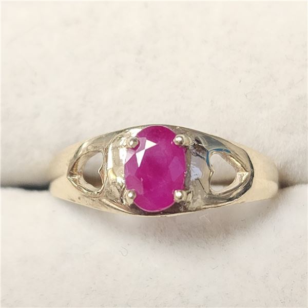 10K  RUBY(0.6CT) RING SIZE 4.5