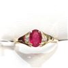 Image 1 : 10K  NATURAL RUBY(1.05CT) DIAMOND(0.04CT) RING SIZE 7