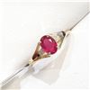 Image 2 : 10K  NATURAL RUBY(1.05CT) DIAMOND(0.04CT) RING SIZE 7