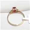 Image 3 : 10K  NATURAL RUBY(1.05CT) DIAMOND(0.04CT) RING SIZE 7
