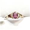 Image 1 : 10K  NATURAL PINK TOURMALINE(0.7CT) DIAMOND(0.04CT) RING SIZE 7