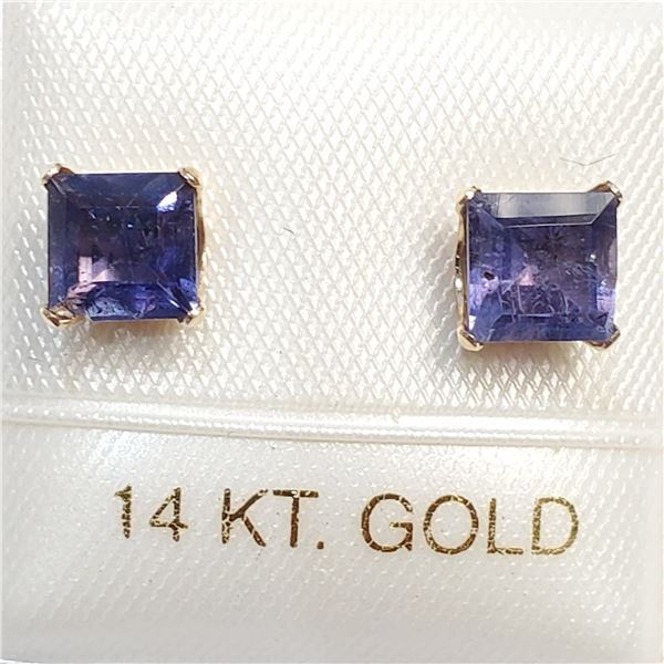 14K  IOLITE EARRINGS