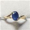 Image 1 : 10K  SAPPHIRE(1CT) DIAMOND(0.02CT) RING SIZE 7