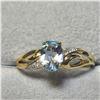 Image 1 : 10K  AQUAMARINE(1CT) DIAMOND(0.02CT) RING SIZE 7