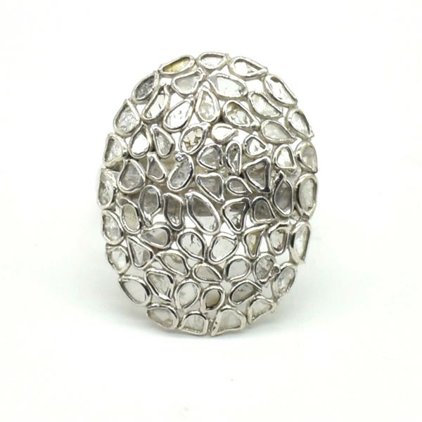 SILVER DIAMOND (1.35CT) RING SIZE 7