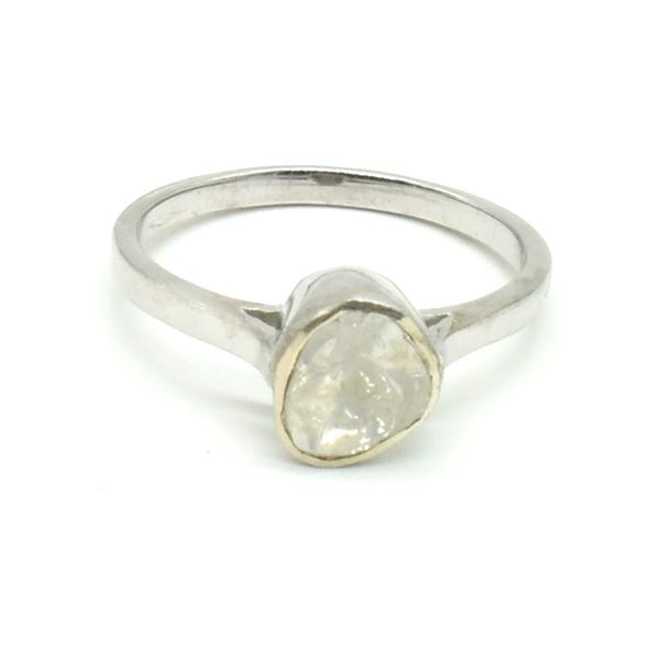SILVER DIAMOND (0.55CT) RING SIZE 6