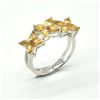 Image 2 : SILVER ORANGE SAPPHIRE(2.25CT) RING SIZE 7