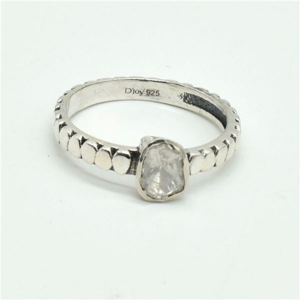 SILVER DIAMOND (0.4CT) RING SIZE 9