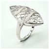 Image 2 : SILVER DIAMOND (0.75CT) RING SIZE 7