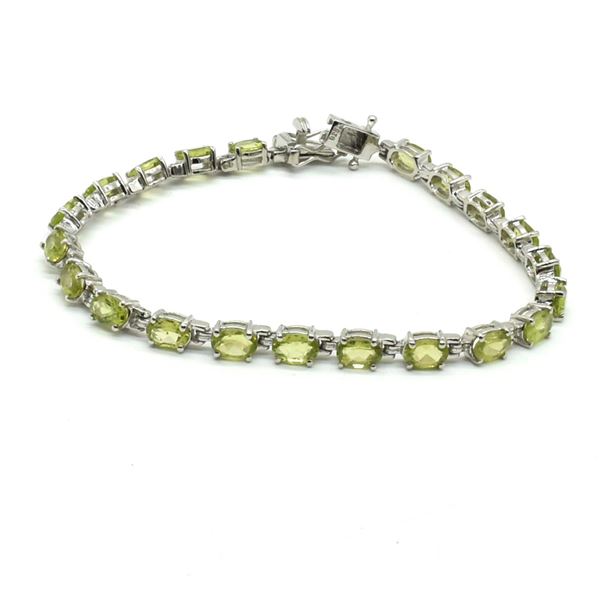 SILVER PERIDOT(8.5CT) BRACELET