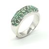 Image 2 : SILVER EMERALD(0.9CT) RING SIZE 7