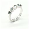 Image 2 : SILVER BLUE DIAMOND (0.65CT) RING SIZE 10