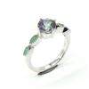 Image 2 : SILVER MYSTIC TOPAZ EMERALD(1.15CT) RING SIZE 6