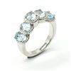 Image 2 : SILVER BLUE TOPAZ(4.45CT) RING SIZE 7