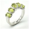 Image 2 : SILVER PERIDOT(2.25CT) RING SIZE 7