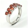 Image 2 : SILVER ORANGE SAPPHIRE(1.35CT) RING SIZE 7