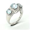 Image 2 : SILVER BLUE TOPAZ WHITE TOPAZ(2.25CT) RING SIZE 7