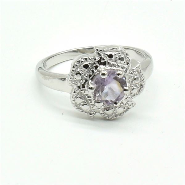 SILVER AMETHYST(1.4CT) RING SIZE 7