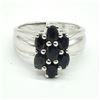 Image 2 : SILVER BLUE SAPPHIRE(1.8CT) RING SIZE 7