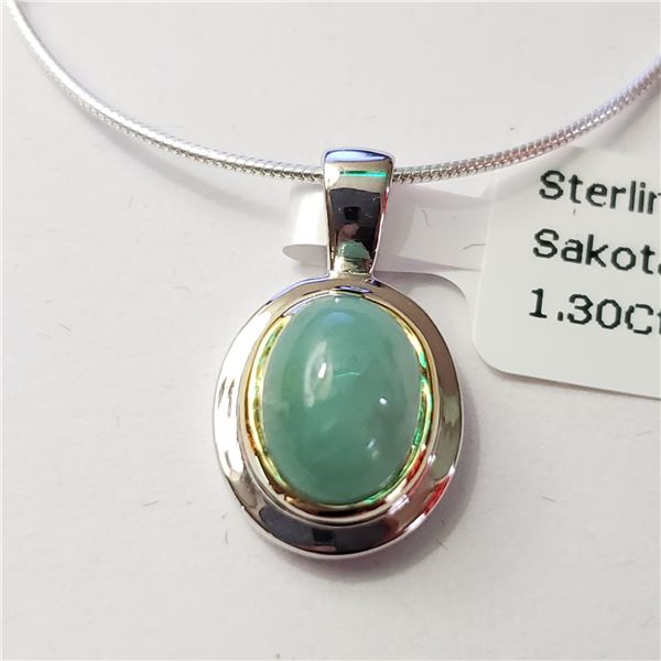 SILVER EMERALD(1.3CT) NECKLACE