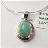 Image 1 : SILVER EMERALD(1.3CT) NECKLACE