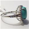 Image 2 : SILVER TURQUOISE TANZANITE RING SIZE 11