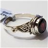 Image 2 : SILVER GARNET RING SIZE 6.5