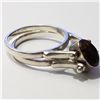 Image 2 : SILVER GEMSTONE RING SIZE 8