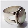 Image 2 : SILVER MOTHER OF PEARL RING SIZE 9.5