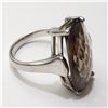 Image 2 : SILVER SMOKEY QUARTZ RING SIZE 8