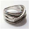 Image 2 : SILVER CZ RING SIZE 8