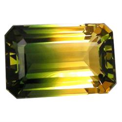 19.80ct  Nice Emerald Cut Bi Color Citrine (GEM-15651)