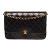 Image 1 : Chanel Black Leather Vintage CC Flap Shoulder Bag