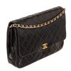 Image 2 : Chanel Black Leather Vintage CC Flap Shoulder Bag