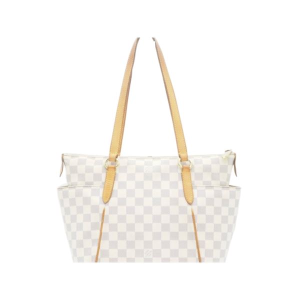 Louis Vuitton Damier Azur Canvas Leather Totally PM Tote Bag