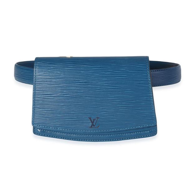 Louis Vuitton Blue Epi Leather Tilsit Belt Bag