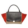 Image 2 : Celine Black Red Multicolor Leather Trapeze Two-Way Bag