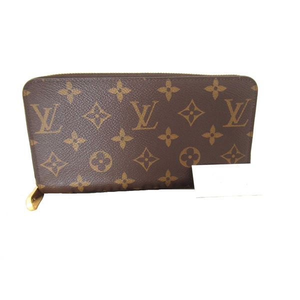 Louis Vuitton Brown Monogram Canvas Leather Zippy Wallet