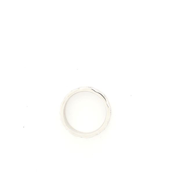 Chanel Matelasse Band Ring Platinum and Diamonds Silver