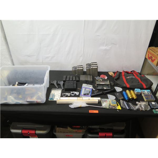 Multiple Magazines, 50 cal  Misc Sizes, Grips, Trigger Parts, B-Square Scope Mounts, etc