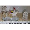 Image 4 : Hand Blown, Spun Glass Vintage 1990's Santa Sleigh & Reindeer, Bell