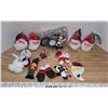 Image 1 : Lot of Christmas Ornaments - Vintage Santa Heads and Disney