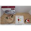 Image 2 : Christmas Collectibles Dept 56 & Mikasa Plates, Enesco Owl Shaker